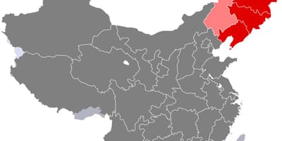 ઉત્તરપૂર્વ ચાઇના નકશો