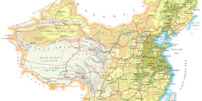 ચાઇના નકશો સ્થાનિક ભૂગોળ