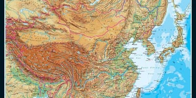 Physiographic નકશો ચાઇના