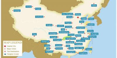 ચાઇના સાથે નકશો શહેરો